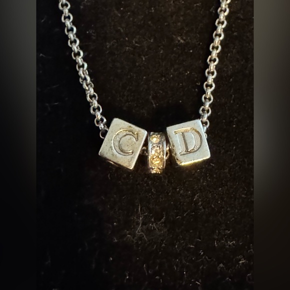 💫Dior Silvertone Necklace Live Listing As Is Final Sale 💫 - Picture 3 of 4